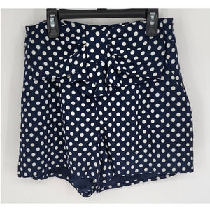 Disney Collection by Lauren Conrad Navy White Polka Dot Bow Shorts Women's S